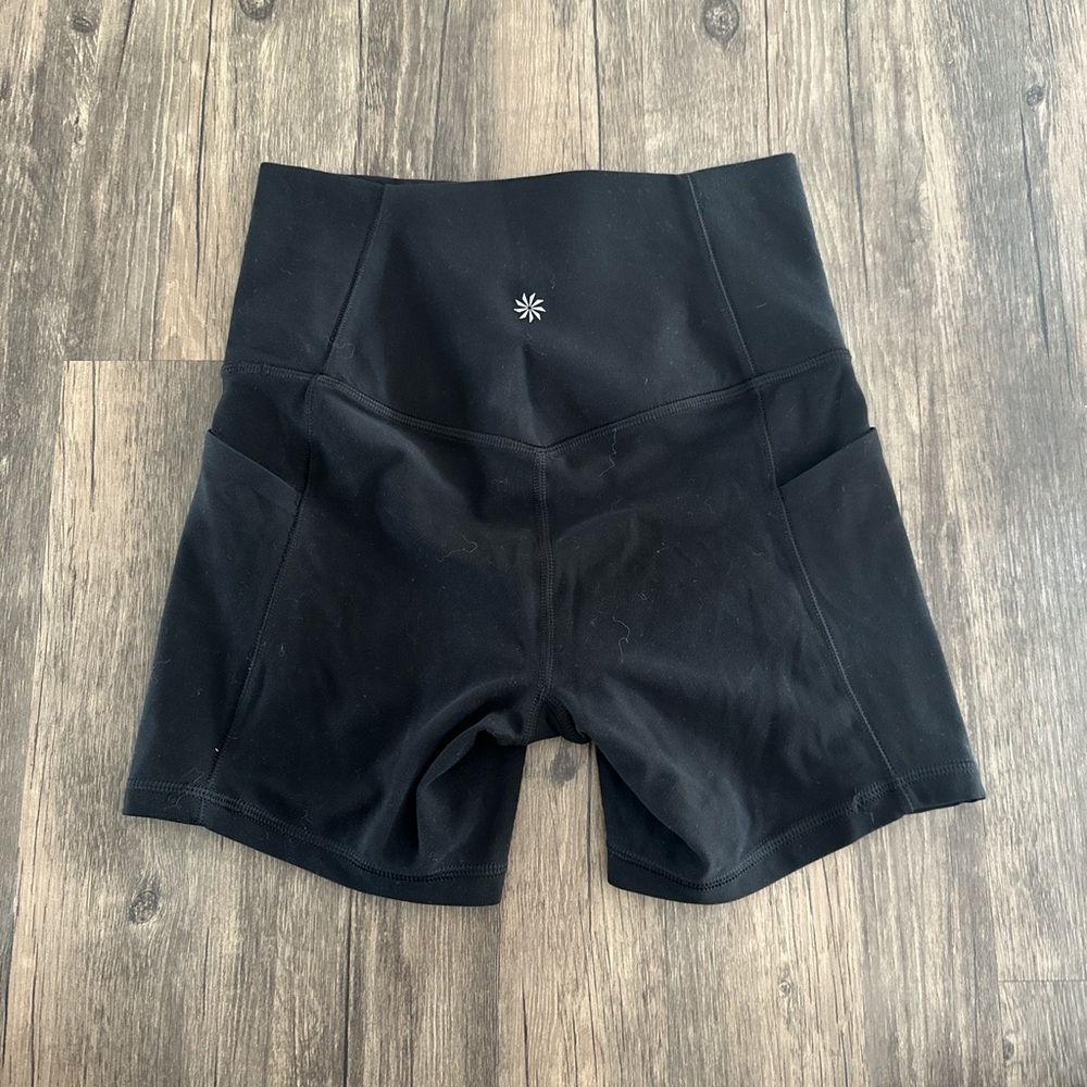 Athleta Black Bike Shorts Seamless High-Waisted